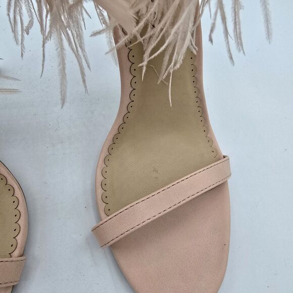 Zigi Soho Women Brynlea Feather Jeweled Open Toe Heels Sandal Size 7.5 Pink NEW - Picture 3 of 8